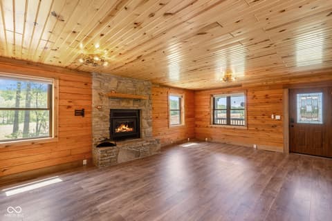 Living room at 755 Gatesville Road, Morgantown, IN
