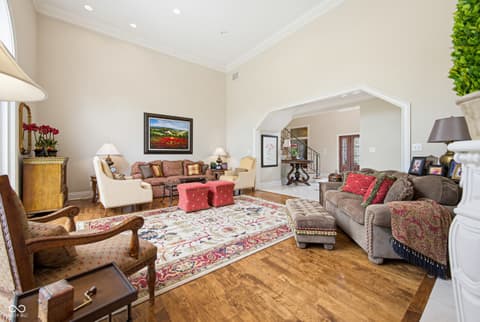 Living room at 7436 Glenvista Place, Fishers, IN