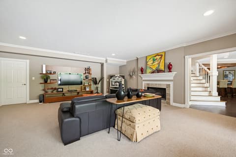 Family room at 7436 Glenvista Place, Fishers, IN