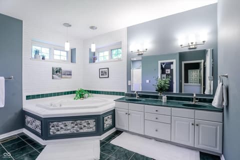 Primary bathroom at 2835 Towne Drive, Carmel, IN