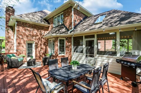 Outdoor living area at 2835 Towne Drive, Carmel, IN