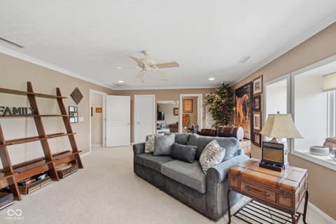 Living room at 7450 Easy Street, Fishers, IN