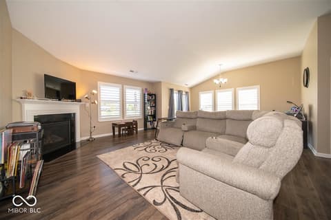 Family room at 14128 Stoney Shore Avenue, McCordsville, IN
