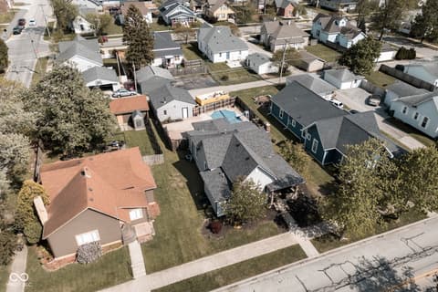 Aerial view at 723 N Meridian Street, Lebanon, IN