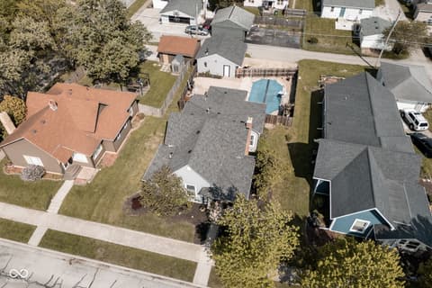 Aerial view at 723 N Meridian Street, Lebanon, IN