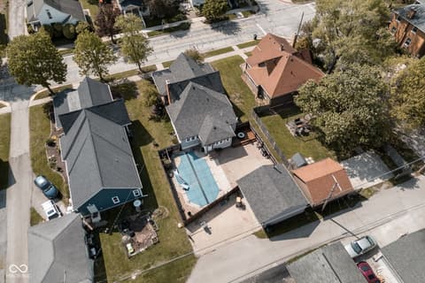 Aerial view at 723 N Meridian Street, Lebanon, IN