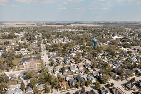 Aerial view at 723 N Meridian Street, Lebanon, IN