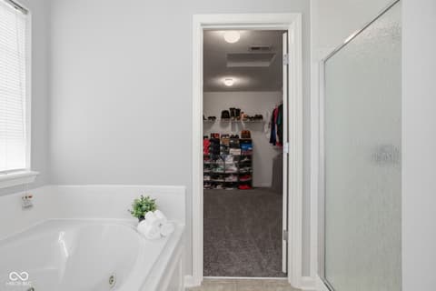 Primary bathroom at 89 Spring Lake Drive, Westfield, IN