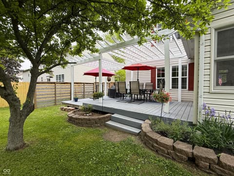 Outdoor living area at 6101 E Terhune Court, Camby, IN