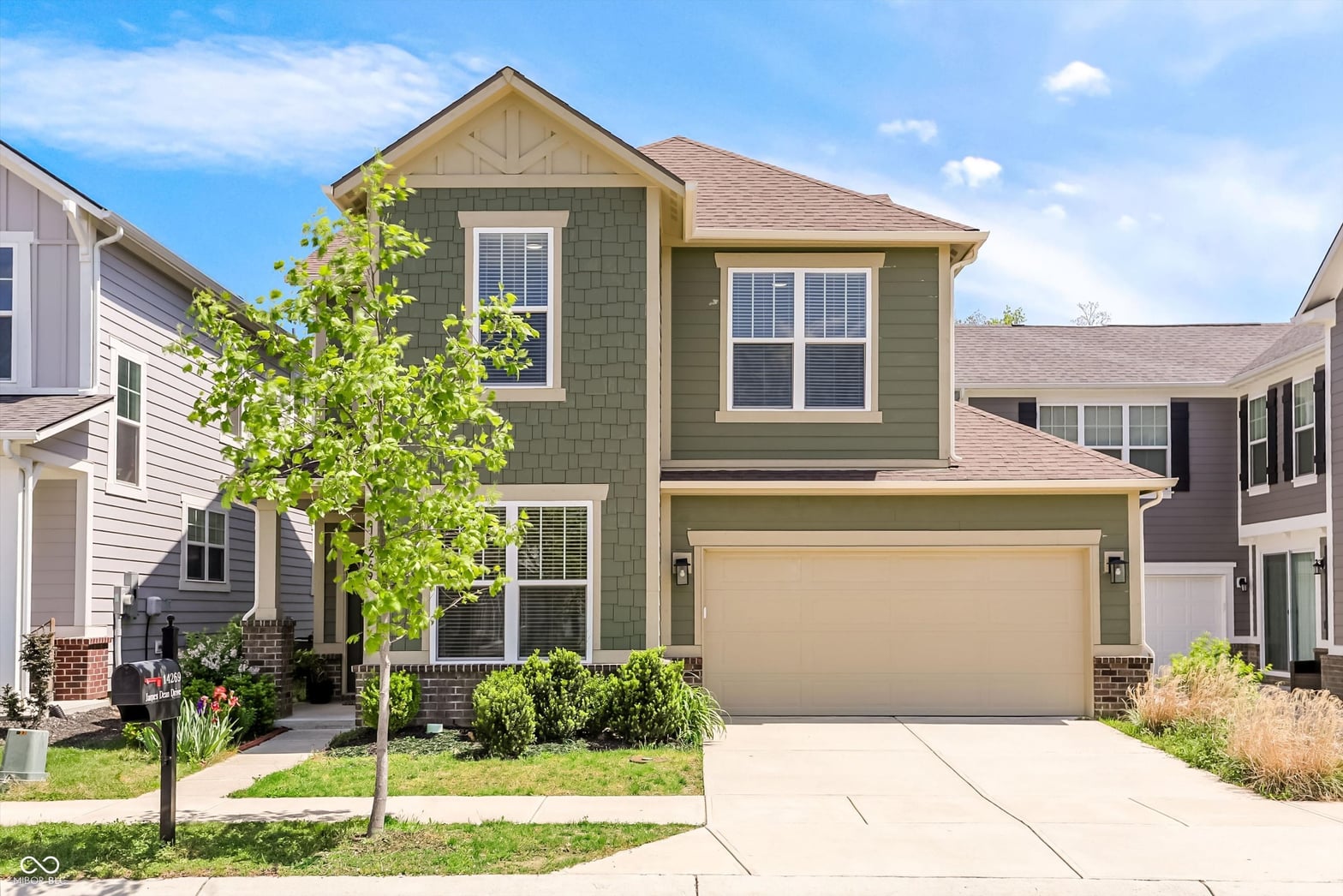 Front exterior at 14269 James Dean Drive, Carmel, IN
