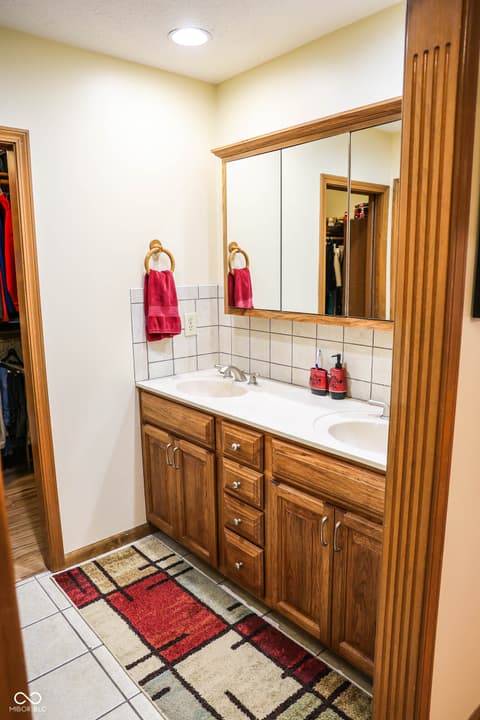 Primary bathroom at 298 Lake Drive, Greenwood, IN