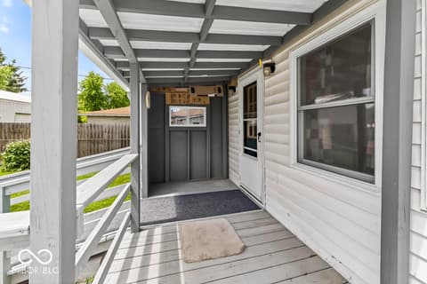 Outdoor living area at 305 St Clair Street, Mooresville, IN