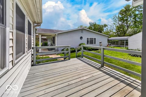 Outdoor living area at 305 St Clair Street, Mooresville, IN
