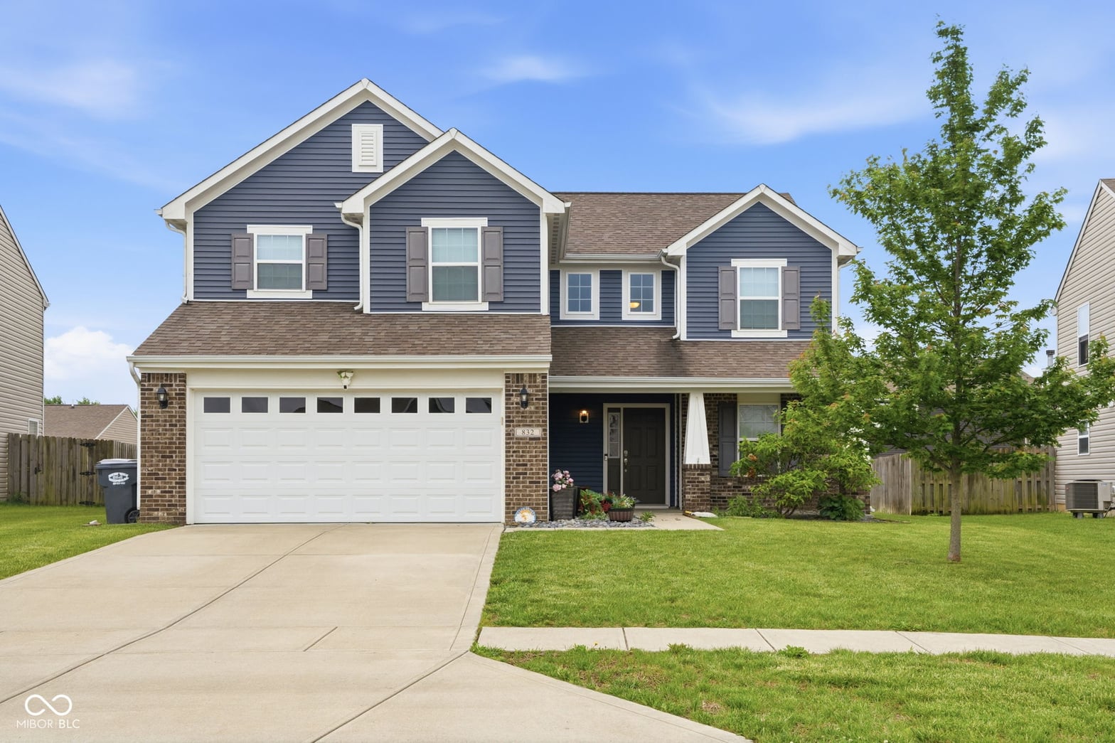 Front exterior at 832 Snowberry Run, Greenwood, IN
