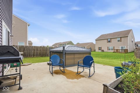 Backyard at 832 Snowberry Run, Greenwood, IN