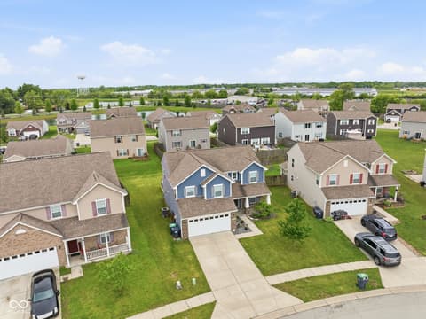Aerial view at 832 Snowberry Run, Greenwood, IN