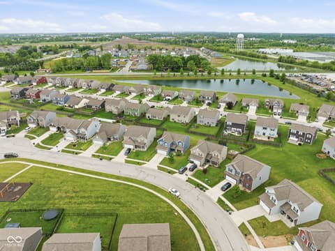 Aerial view at 832 Snowberry Run, Greenwood, IN