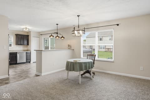 Dining room at 832 Snowberry Run, Greenwood, IN
