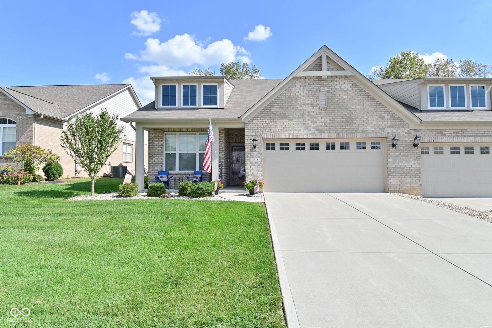 Front exterior at 1418 Hideaway Circle, Brownsburg, IN