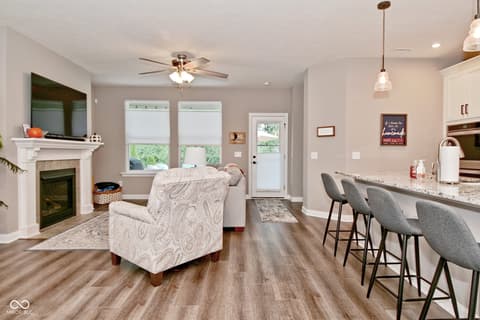 Living room at 1418 Hideaway Circle, Brownsburg, IN