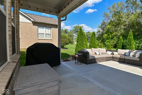 Outdoor living area at 1418 Hideaway Circle, Brownsburg, IN