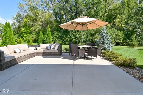 Outdoor living area at 1418 Hideaway Circle, Brownsburg, IN