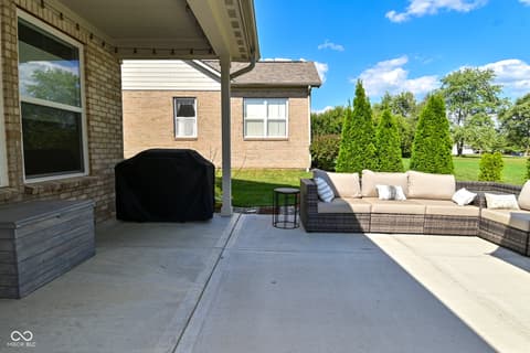 Outdoor living area at 1418 Hideaway Circle, Brownsburg, IN