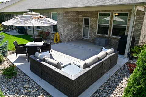 Outdoor living area at 1418 Hideaway Circle, Brownsburg, IN