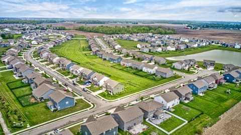 Aerial view at 2475 S Copperstone Drive, New Palestine, IN