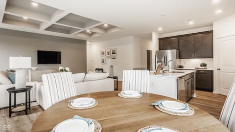 Dining room at 4702 Black Willow Way, New Palestine, IN