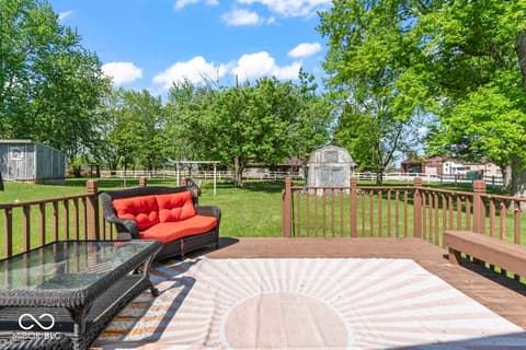 Outdoor living area at 9967 N County Road 800 W, Daleville, IN