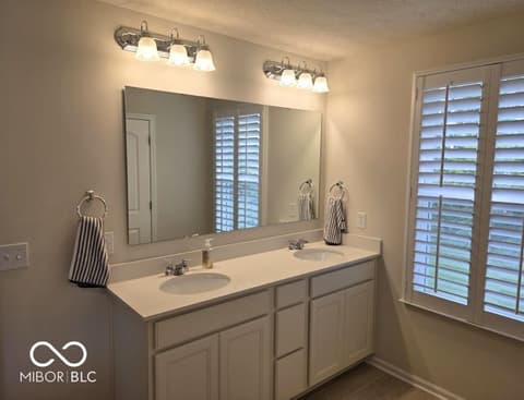 Primary bathroom at 852 Cowley Drive, Westfield, IN