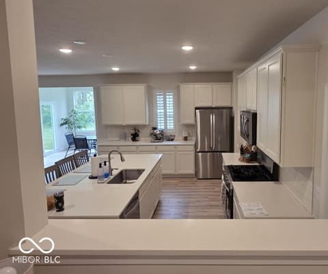 Kitchen at 852 Cowley Drive, Westfield, IN — Bright, modern kitchen with premium appliances and island.