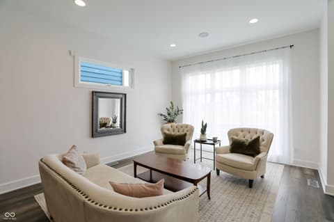 Living room at 1147 Spann Avenue, Indianapolis, IN