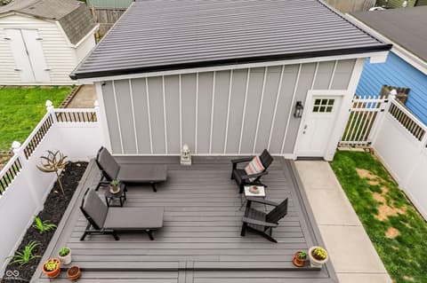 Outdoor living area at 1147 Spann Avenue, Indianapolis, IN