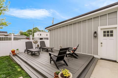 Outdoor living area at 1147 Spann Avenue, Indianapolis, IN