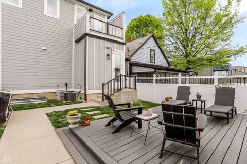 Outdoor living area at 1147 Spann Avenue, Indianapolis, IN