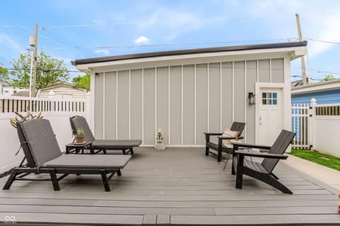 Outdoor living area at 1147 Spann Avenue, Indianapolis, IN