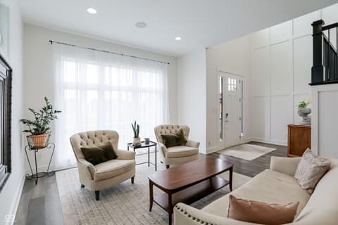 Living room at 1147 Spann Avenue, Indianapolis, IN