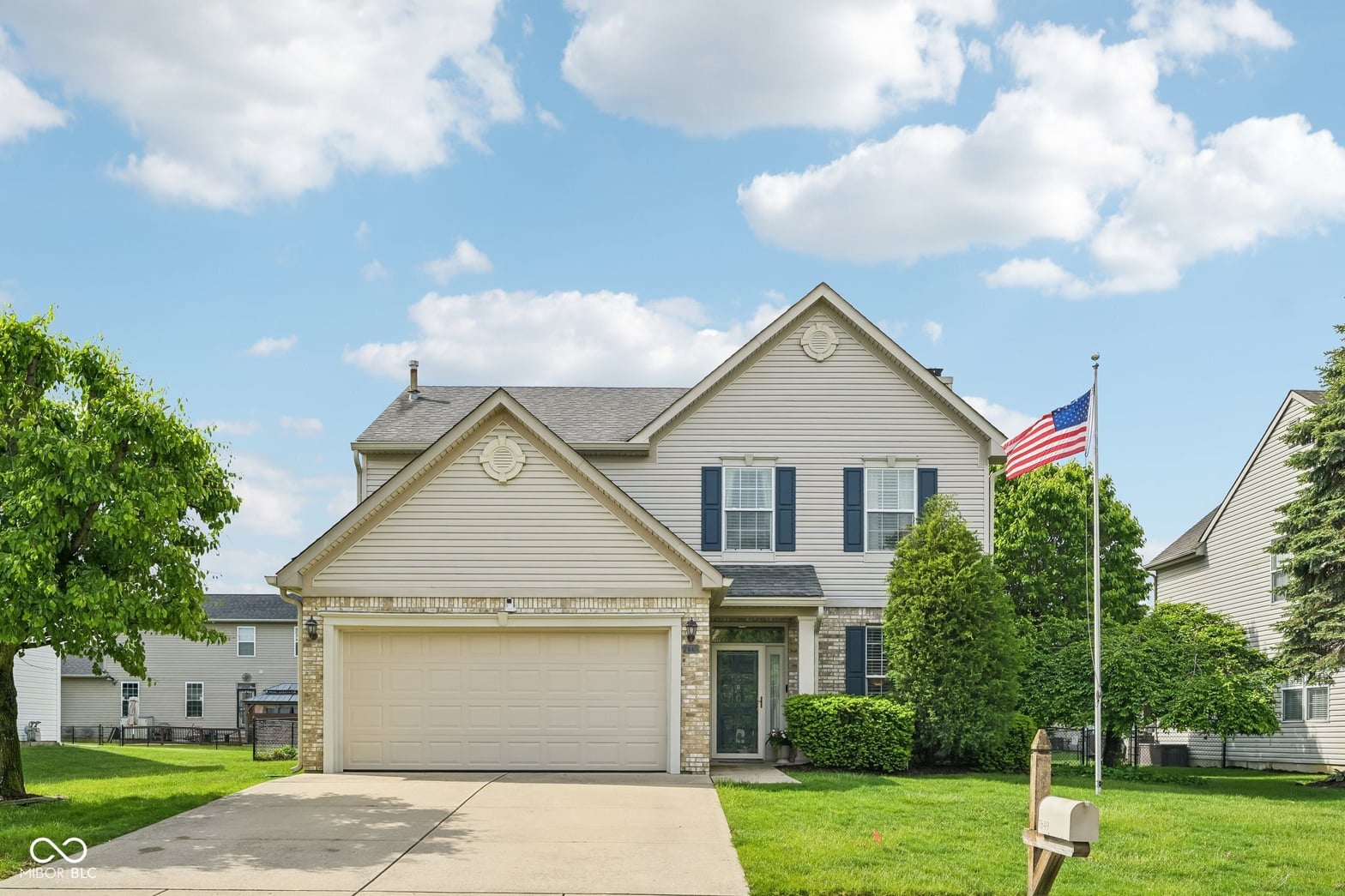 Front exterior at 7649 Cherryberry Drive, Indianapolis, IN