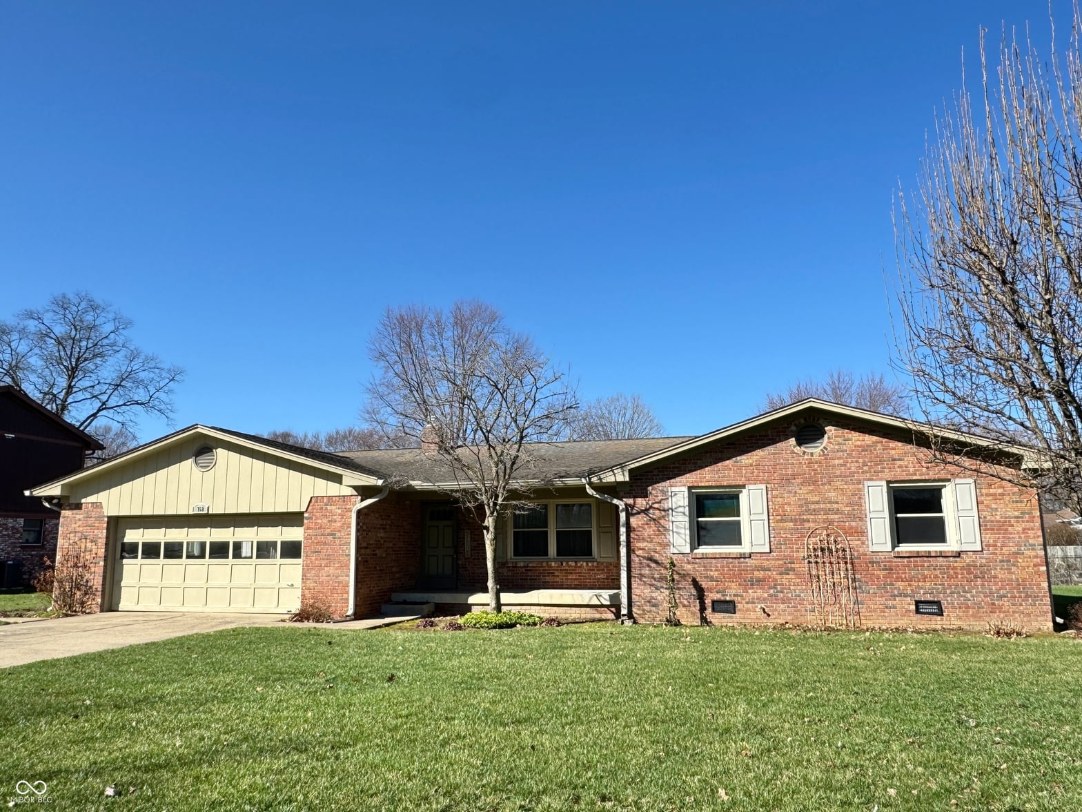 Front exterior at 768 Leisure Lane, Greenwood, IN