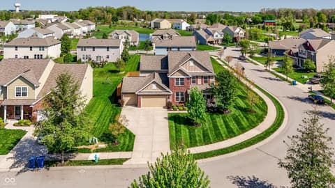 Front exterior at 14680 Hinton Drive, Fishers, IN