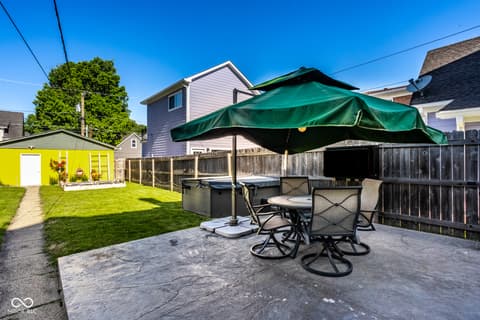 Outdoor living area at 2114 Broadway Street, Indianapolis, IN