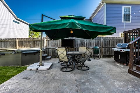 Outdoor living area at 2114 Broadway Street, Indianapolis, IN