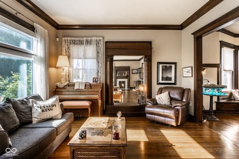 Living room at 2114 Broadway Street, Indianapolis, IN
