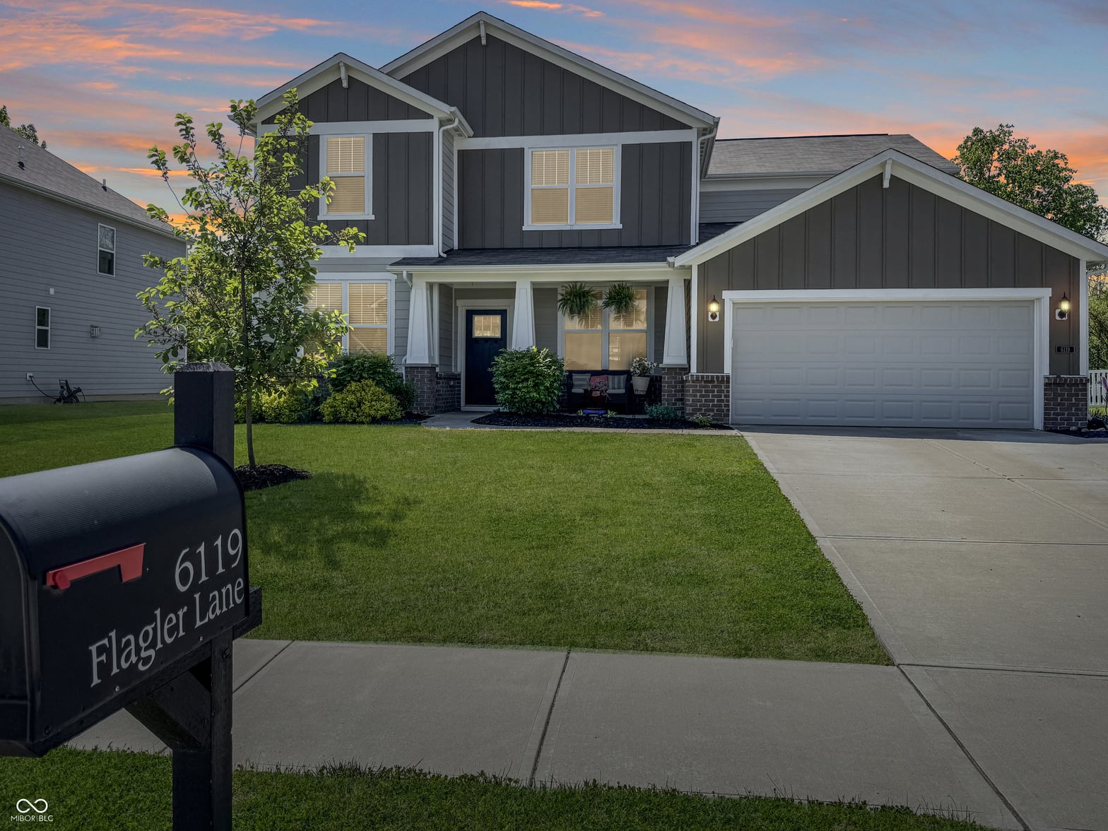 Front exterior at 6119 Flagler Lane, Brownsburg, IN