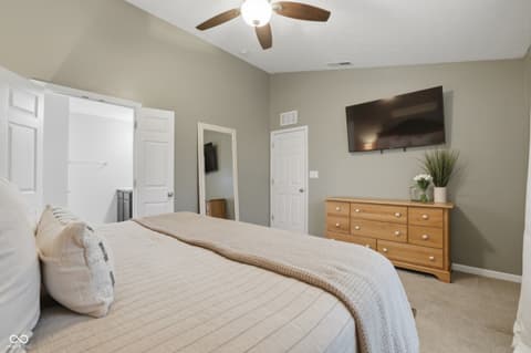 Primary bedroom at 5780 Blue Sky Drive, Whitestown, IN