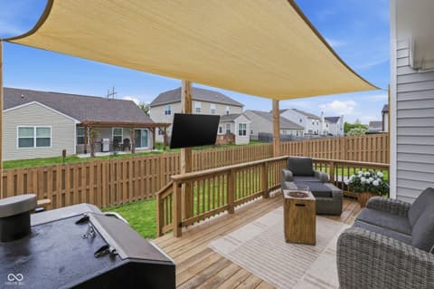 Outdoor living area at 5780 Blue Sky Drive, Whitestown, IN