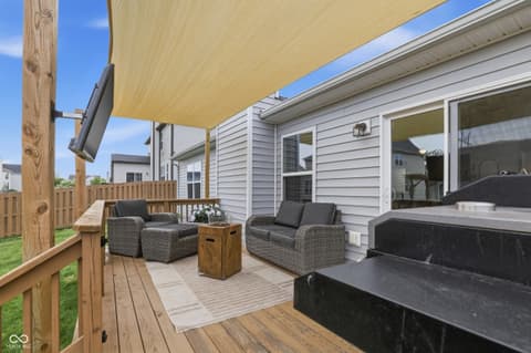Outdoor living area at 5780 Blue Sky Drive, Whitestown, IN