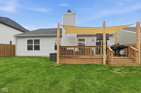 Backyard at 5780 Blue Sky Drive, Whitestown, IN